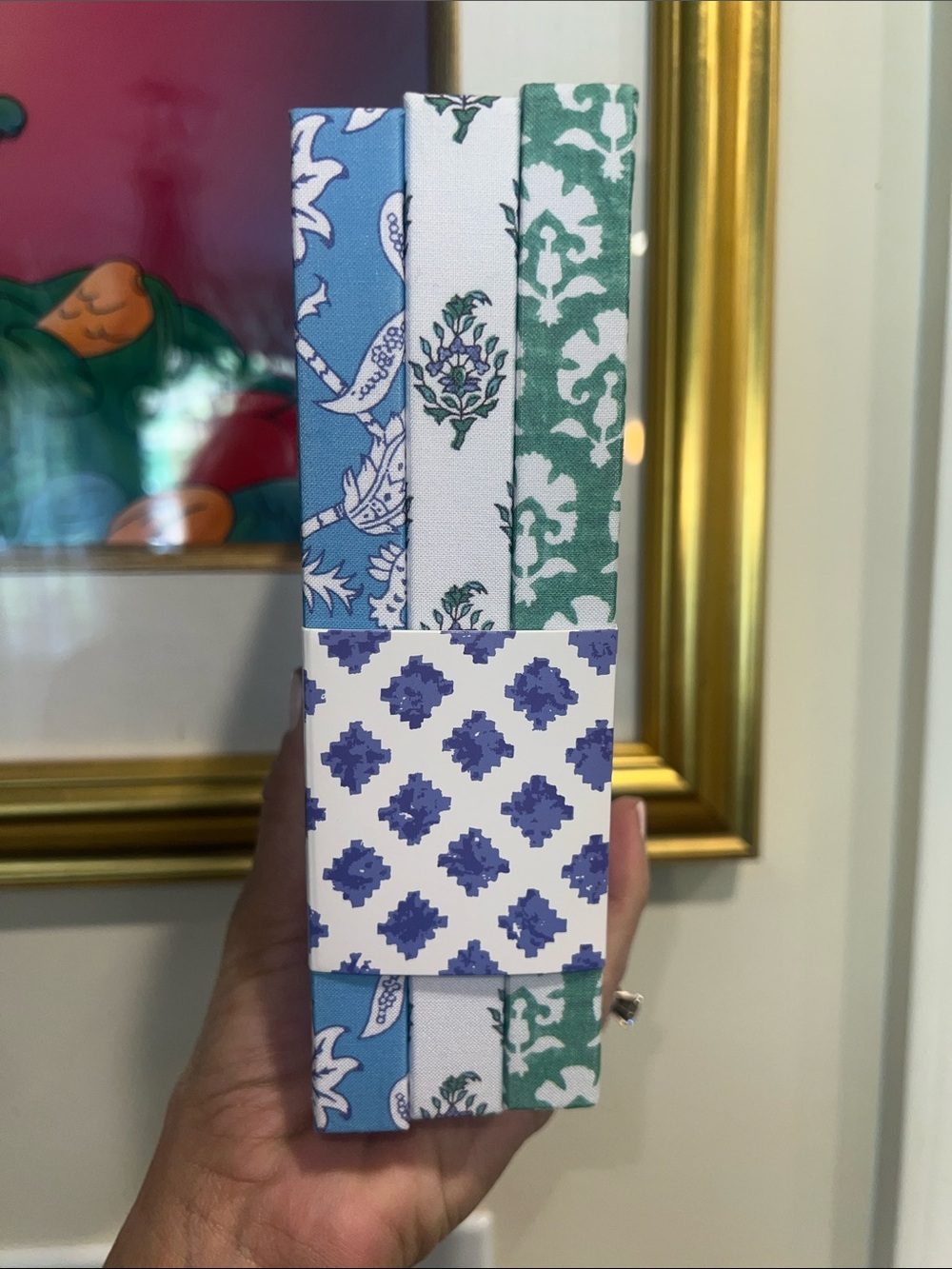 Roller Rabbit X Target  Green and Blue Patterned Notes Journal Set 💌 - Picture 2 of 6